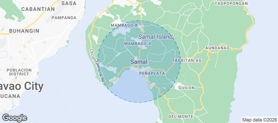Samal Airbnb map